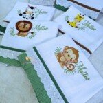 Fralda Barrinha Tecido – Barrado em tecido de algodão e renda Fralda Cremer Dupla